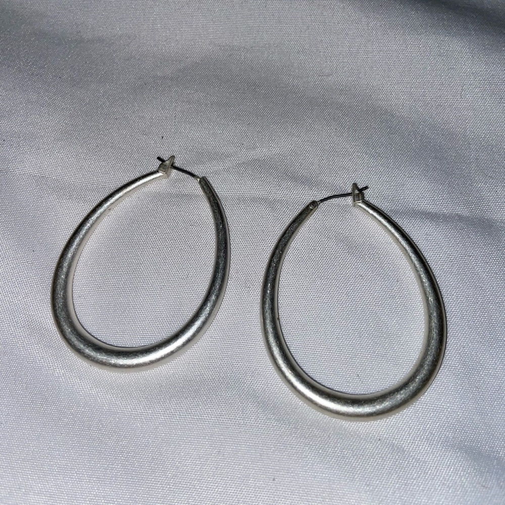 Silver hoop earrings
